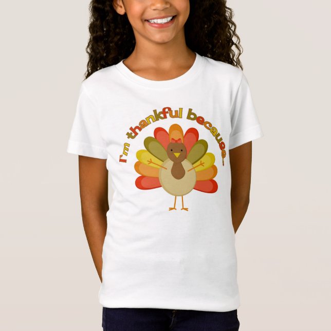 Thanksgiving Turkey Big Sister Announcement Shirt (Front)