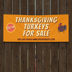 Thanksgiving Turkey Birds For Sale Business Banner