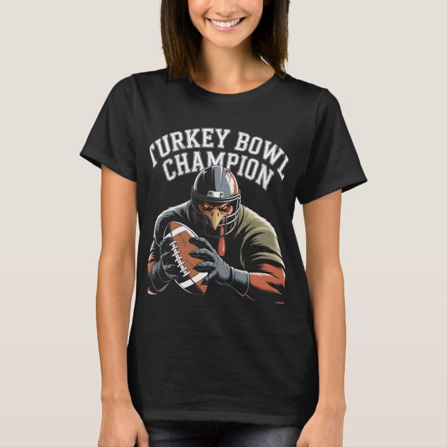 Thanksgiving Turkey Bowl Victory Tee Funny Footbal (Front)