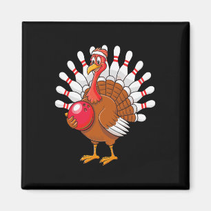 Thanksgiving Turkey Bowling Pin Matching Team Magnet