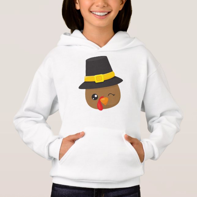 Thanksgiving Turkey, Brown Turkey, Pilgrim Hat (Front)