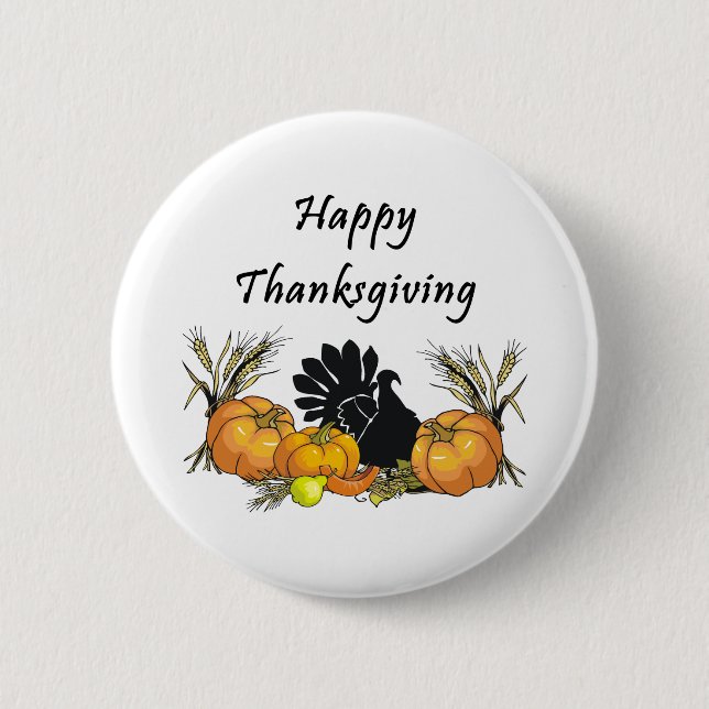 Thanksgiving Turkey Button (Front)