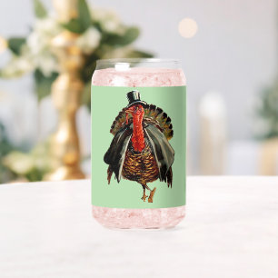 THANKSGIVING TURKEY  CAN GLASS