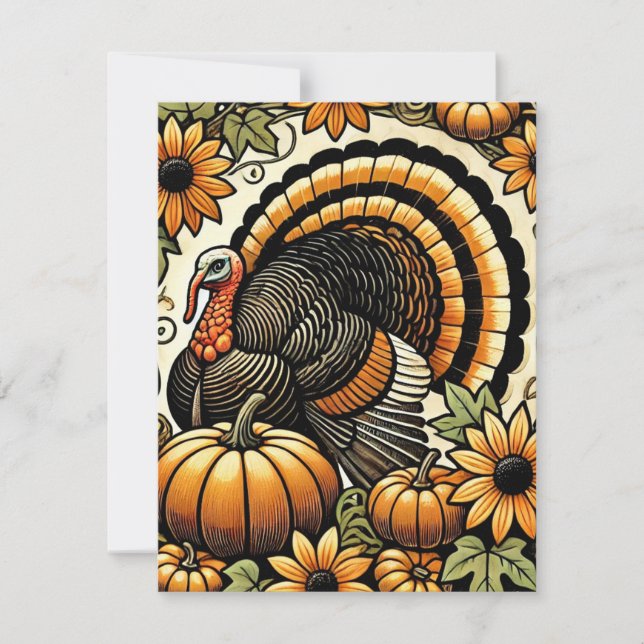 Thanksgiving Turkey                                Card (Front)