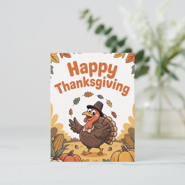 Thanksgiving Turkey Card (Standing Front)