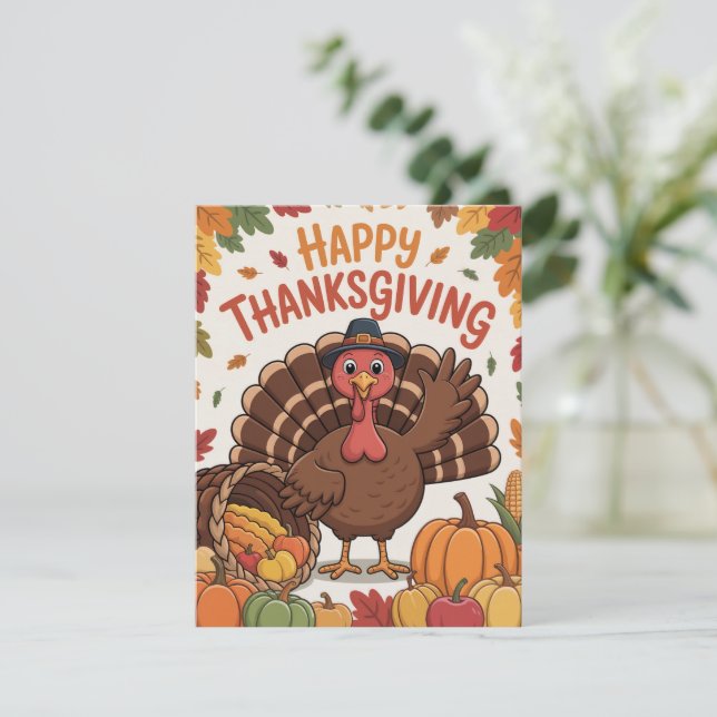 Thanksgiving Turkey Card (Standing Front)