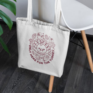 Thanksgiving Turkey Cartoon Tote Bag