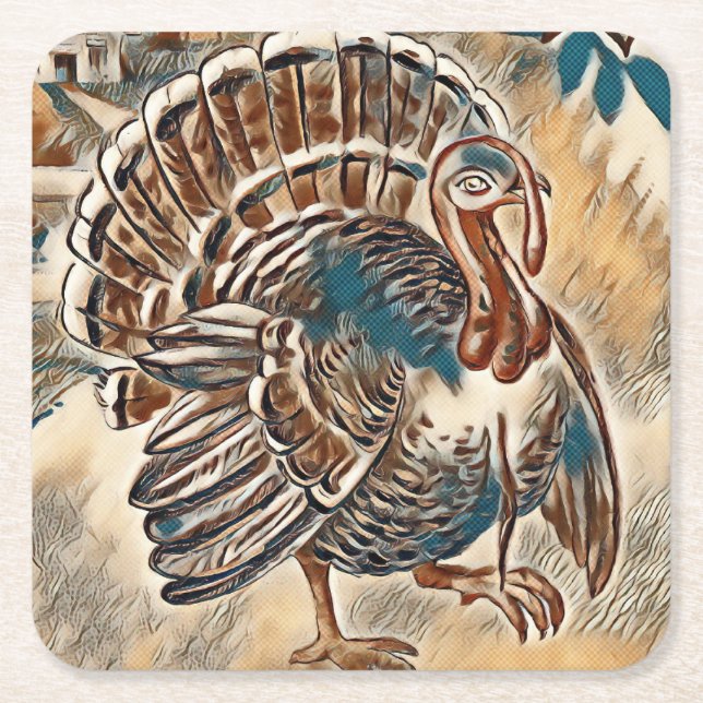 Thanksgiving Turkey Coasters for the Holiday Table (Front)