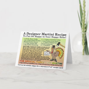 THANKSGIVING TURKEY COCKTAIL RECIPE CARD