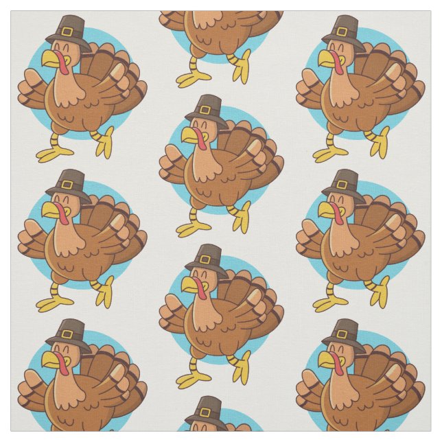Thanksgiving Turkey custom fabric (Swatch)