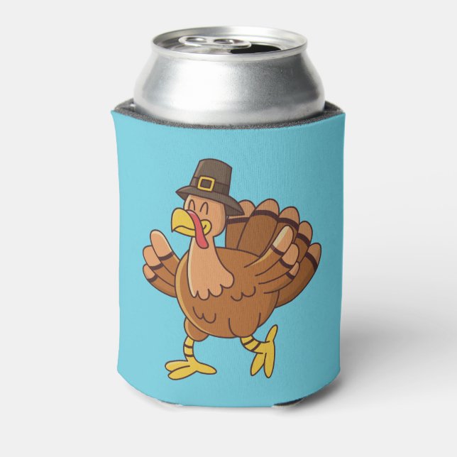 Thanksgiving Turkey custom text can cooler (Can Back)