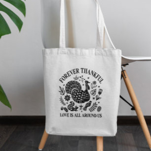 Thanksgiving Turkey Cut Out Tote Bag