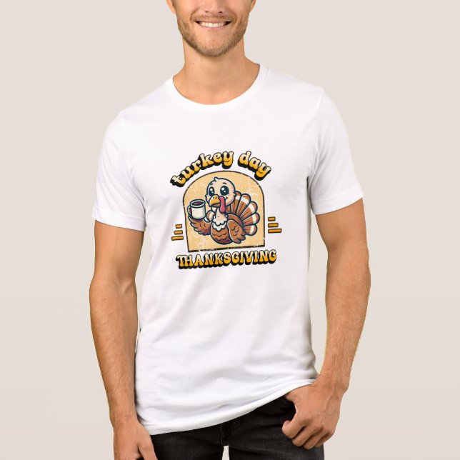 thanksgiving turkey day Tri-Blend shirt (Front)