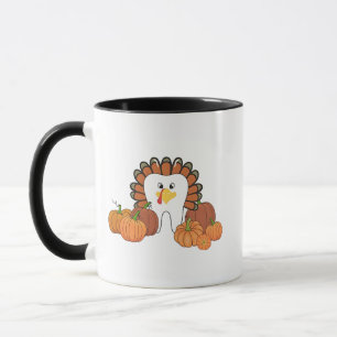 Thanksgiving Turkey Dental Dentist Teeth Mug