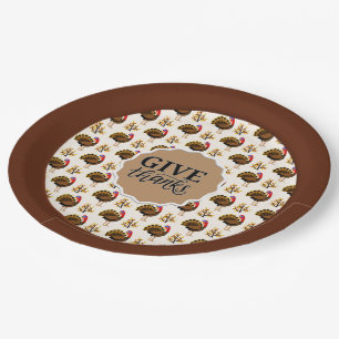 Thanksgiving Turkey Dinner Paper Plate