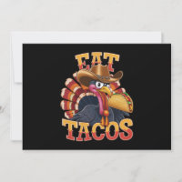 Thanksgiving Turkey Eat Tacos Funny Mexican