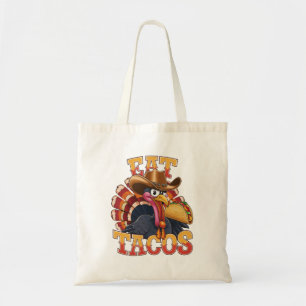 Thanksgiving Turkey Eat Tacos Funny Mexican Tote Bag