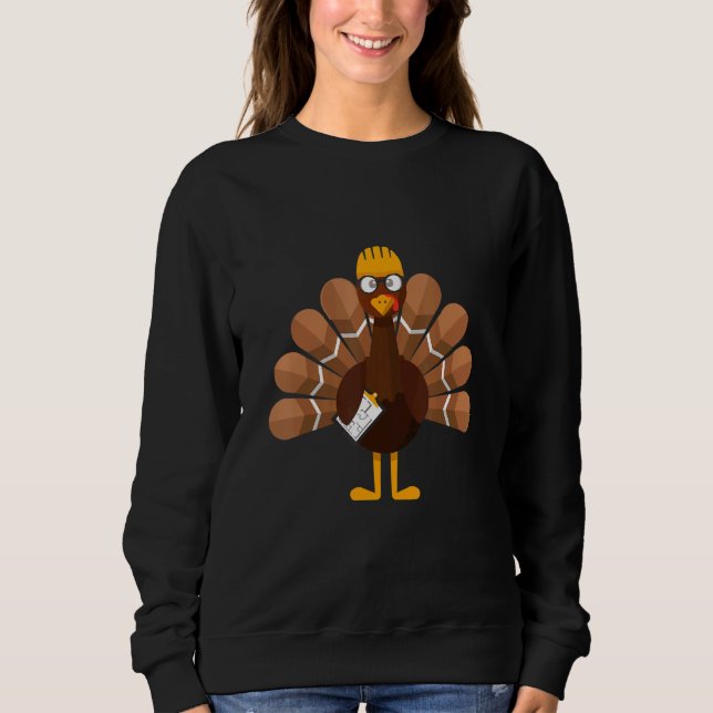 Thanksgiving   Turkey Engineer Sweatshirt (Front)