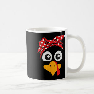 Thanksgiving Turkey Face Leopard Print Gles Women Coffee Mug