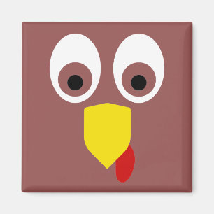 Thanksgiving Turkey Face Magnet