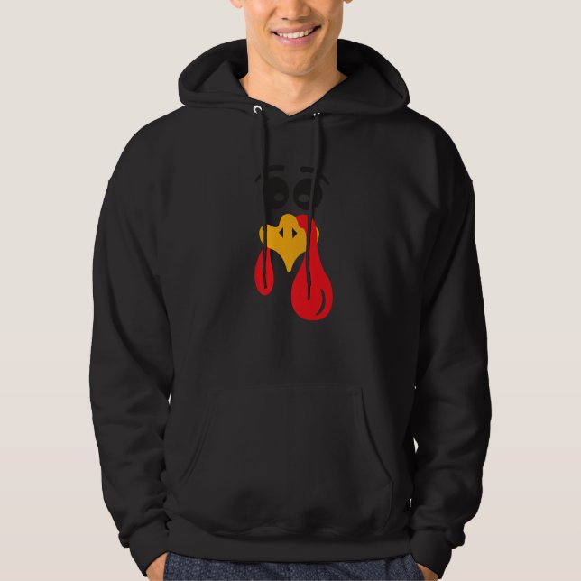 Thanksgiving Turkey Face Matching Family Costume C Hoodie (Front)