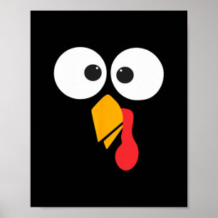 Thanksgiving Turkey Face Matching Family Costume C Poster