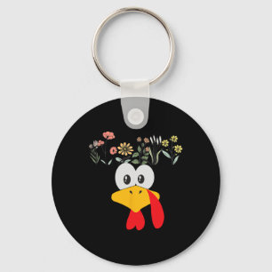 Thanksgiving Turkey Face Matching Family Costume F Key Ring