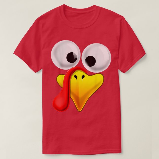 Thanksgiving Turkey Face Matching Family Costume T-Shirt (Design Front)