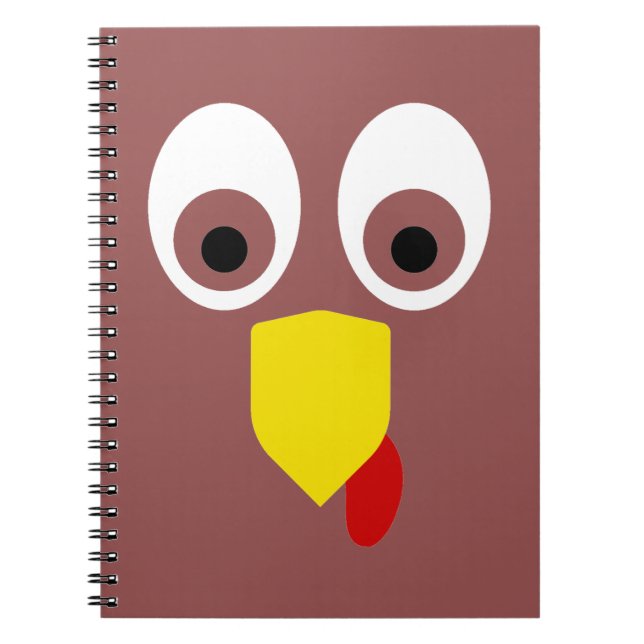Thanksgiving Turkey Face Notebook (Front)