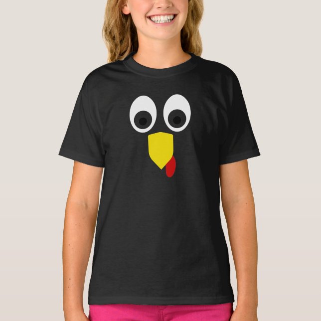 Thanksgiving Turkey Face T-Shirt (Front)