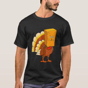 Thanksgiving Turkey Fake Cat Meow  Cat Thanksgivin T-Shirt
