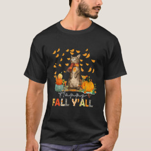 Thanksgiving Turkey Fake Cat Meow Cat Thanksgivin T-Shirt