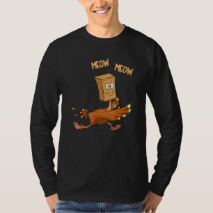 Thanksgiving Turkey Fake Cat Meow Cat Thanksgivin T-Shirt
