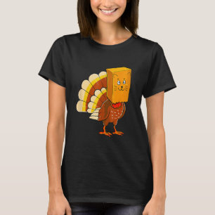 Thanksgiving Turkey Fake Cat Meow Cat Thanksgivin T-Shirt