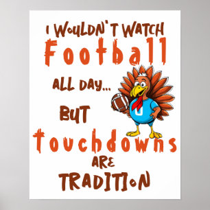 Thanksgiving Turkey Football Poster