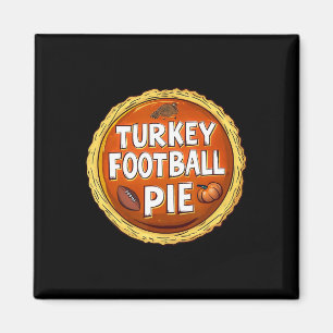 Thanksgiving Turkey Football Pumpkin Pie Food Spor Magnet