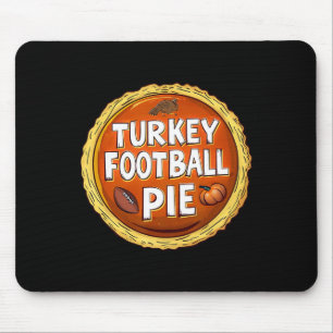 Thanksgiving Turkey Football Pumpkin Pie Food Spor Mouse Pad