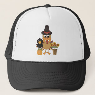 Thanksgiving Turkey Friends Trucker Hat