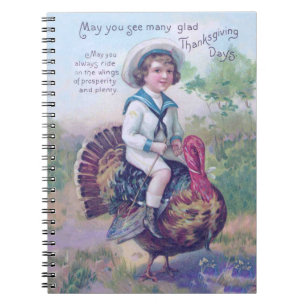 Thanksgiving Turkey Funny Children Spiral Notebook