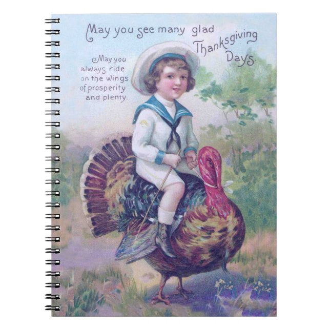 Thanksgiving Turkey Funny Children Spiral Notebook (Front)