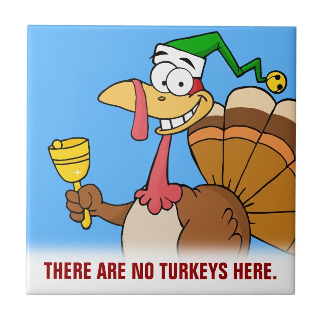 Thanksgiving Turkey Funny Disguise for Christmas Tile (Front)