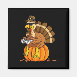 Thanksgiving Turkey Gamer Pumpkin Boys Kids Teens  Magnet