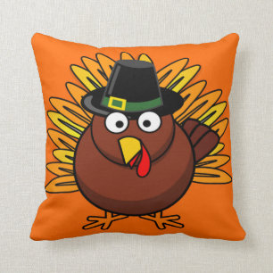 Thanksgiving Turkey Holiday 20x20 Throw Pillow