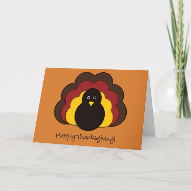 Thanksgiving turkey holiday card (Front)