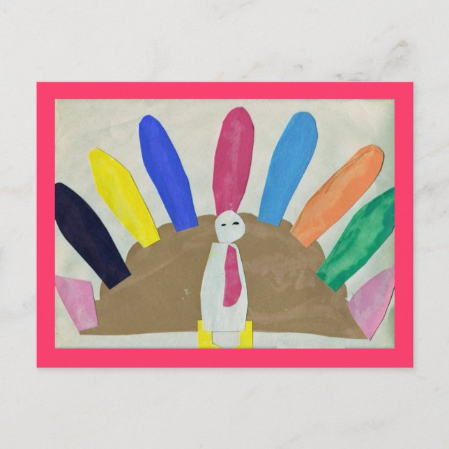 Thanksgiving Turkey Holiday Postcard (Front)