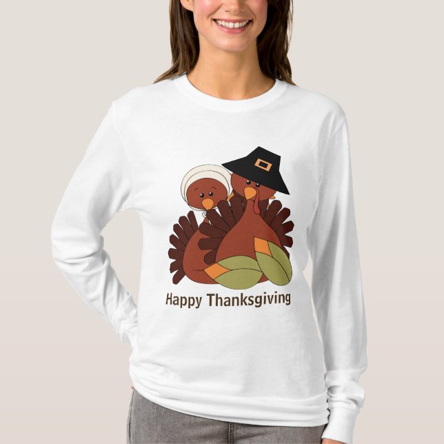 Thanksgiving turkey Holiday womens t-shirt (Front)