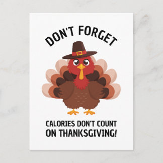 Thanksgiving Turkey Humor Funny Fall Joke Holiday Postcard