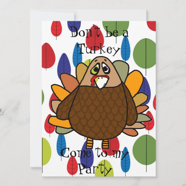 Thanksgiving Turkey Invitation (Front)