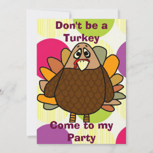 Thanksgiving Turkey Invitation