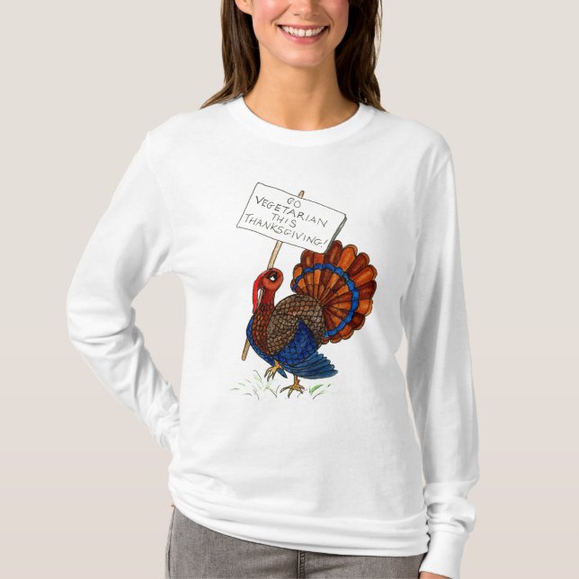 Thanksgiving Turkey Ladies' T-shirt (Front)